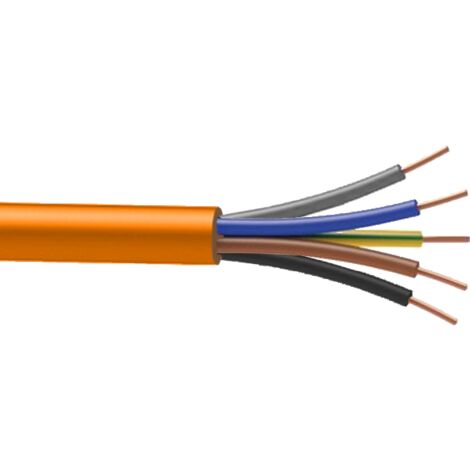 Câble anti-feu rigide 5G1.5 mm² – CR1 C1 cuivre – chute 20m
