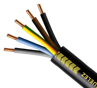 R2V 5G2,5 mm2 – Chute de 3m de Câble électrique rigide