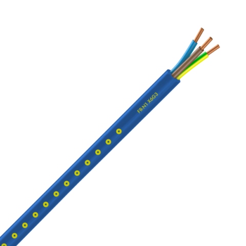 Câble électrique FR-N1X6G3-U 3G2,5 BLEU CCA S2 D2 A2 - Couronne de 100m