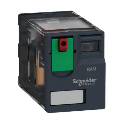 Harmony Relay RXM – Relais Miniature Embrochable 4OF 6A 48VAC avec Bouton Test - RXM4AB1E7