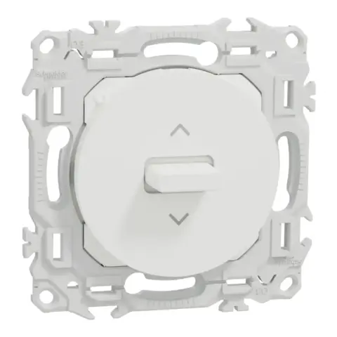 SCHNEIDER Odace Interrupteur/poussoir volets roulants blanc craie - S920208