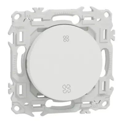SCHNEIDER Odace Interrupteur/poussoir VMC 10A blanc craie - S920233