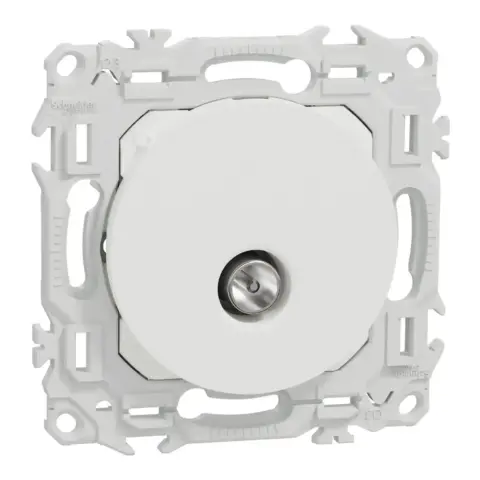 SCHNEIDER Odace Prise TV blanc craie - S920445