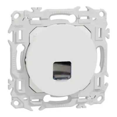 SCHNEIDER Odace Prise RJ45 grade 1 à 2 catégorie 6 UTP blanc craie - S920475