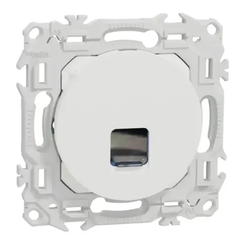 SCHNEIDER Odace Prise RJ45 grade 1 à 2 catégorie 6 UTP blanc craie - S920475