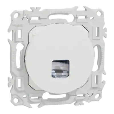 SCHNEIDER Odace Prise RJ45 grade 2TV à 3TV catégorie 6 STP blanc craie - S920476