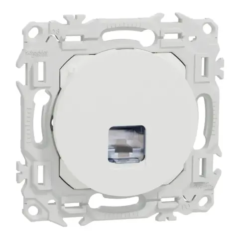 SCHNEIDER Odace Prise RJ45 grade 2TV à 3TV catégorie 6 STP blanc craie - S920476
