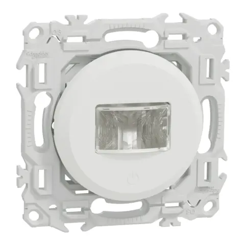 Détecteur de présence et mouvement Odace 3 fils avec neutre – Blanc craie Schneider Electric - S920526