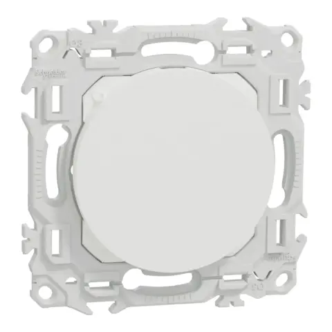 Obturateur Odace avec pré-perçage pour sortie de câble – Blanc craie Schneider Electric - S920666