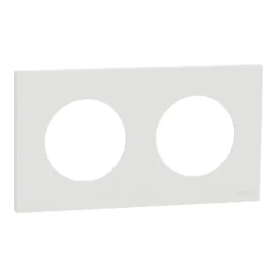 Odace - lot de 84 plaques de finition 2 postes - couleur Blanc craie - S920704P