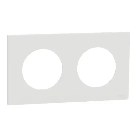 Odace - lot de 84 plaques de finition 2 postes - couleur Blanc craie - S920704P
