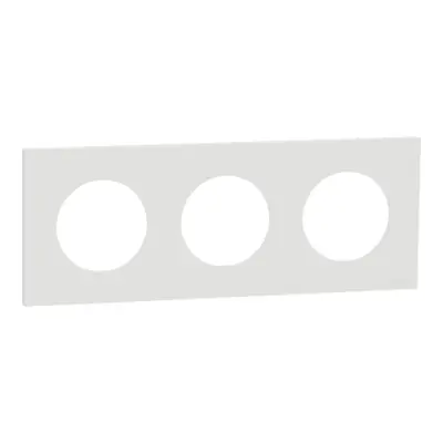 Plaque de finition 3 postes Odace S920706 – Blanc craie Schneider Electric