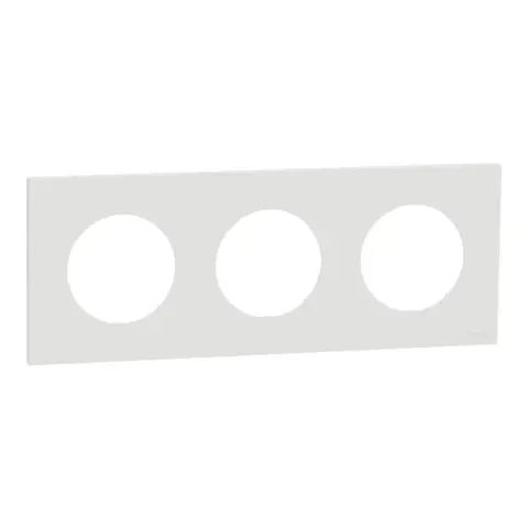 Plaque de finition 3 postes Odace S920706 – Blanc craie Schneider Electric