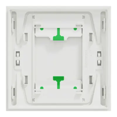 Odace Intégral - enjoliveur et plaque - pour VV ou poussoir simple - Blanc craie