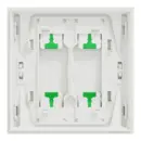 Odace Intégral – Enjoliveur et plaque pour va-et-vient ou poussoir double – Blanc craie - Schneider Electric - S929222
