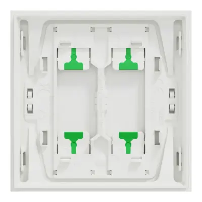Odace Intégral – Enjoliveur et plaque pour va-et-vient ou poussoir double – Blanc craie - Schneider Electric - S929222