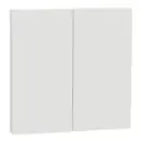 Odace Intégral – Enjoliveur et plaque pour va-et-vient ou poussoir double – Blanc craie - Schneider Electric - S929222