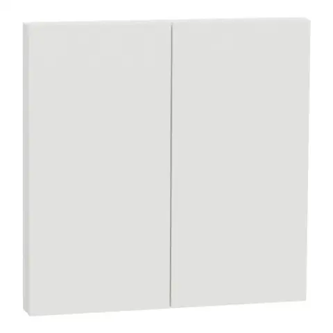 Odace Intégral – Enjoliveur et plaque pour va-et-vient ou poussoir double – Blanc craie - Schneider Electric - S929222