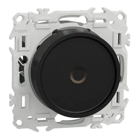 Odace - variateur de lumière universel 2 ou 3 fils - rotatif - noir onyx - SCHS940519