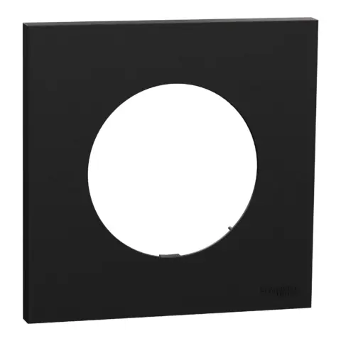 Odace plaque de finition 1 poste pour interrupteur noir onyx - S940702