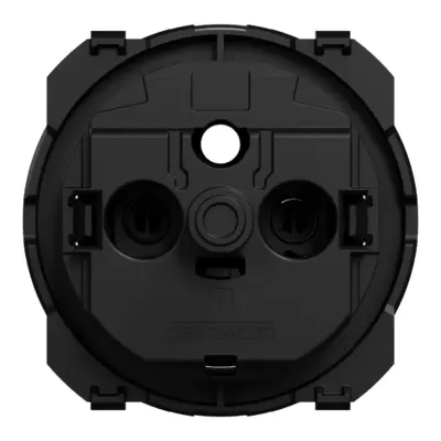 Odace enjoliveur de finition pour prise affleurante noir onyx - S949050