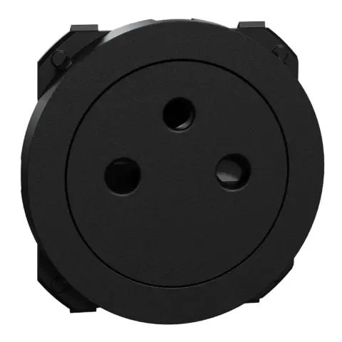 Odace enjoliveur de finition pour prise affleurante noir onyx - S949050