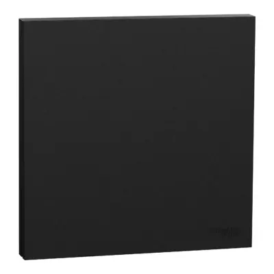 Enjoliveur et plaque Odace Intégral va-et-vient poussoir simple noir onyx - S949221