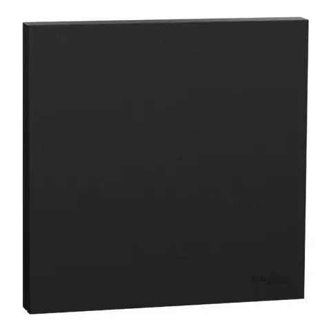Enjoliveur et plaque Odace Intégral va-et-vient poussoir simple noir onyx - S949221