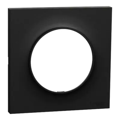 Odace Origine plaque de finition 1 poste pour interrupteur noir - S949702