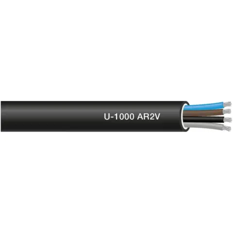 Câble u-1000 aluminium AR2V 4X25 mm² – Chute de 33m 