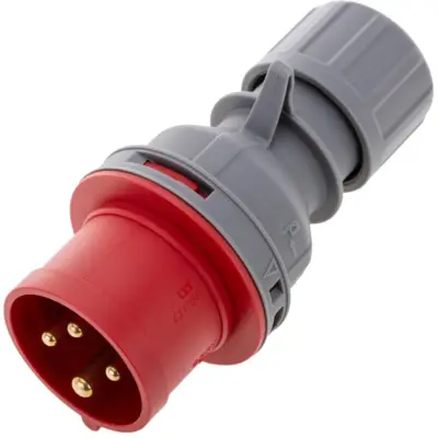 Embase industrielle CETAC mâle 3P+T 16A 380V IP44