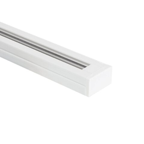 Rail Monophasé PC 1 Mètre pour Spots LED BLANC