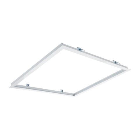Cadre Encastré pour Panneau LED 60x60 cm - Support Aluminium Blanc Installation Plafond