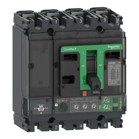 ComPacT NSX160F - Disjoncteur Vigi - MicroLogic 4.2 160A - 4P4D - 36kA - fixe - C16F44V160