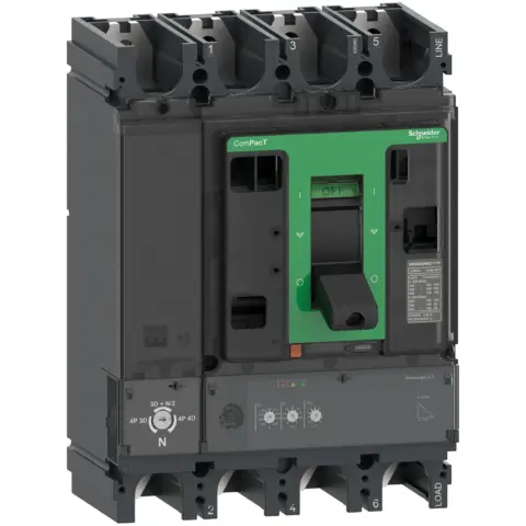 ComPacT NSX400F 4P4D 400A Disjoncteur Boîtier Moulé MicroLogic 2.3 36kA Fixe -+ Schneider Electric - C40F42D400