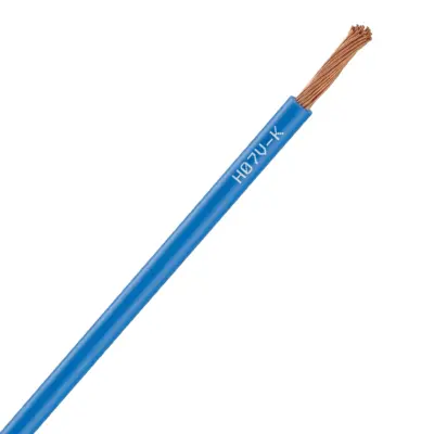Câble H07V-K 10 mm² Bleu Souple pour Installation Électrique