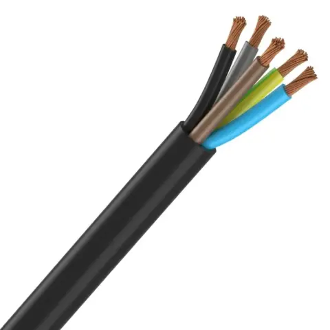 Câble électrique cuivre souple H07RN-F 5G4 mm² – Coupe au mètre