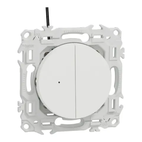double va-et-vient ou poussoir lumineux LED 0,15mA-10AX-blanc craie