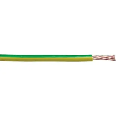 Fil électrique rigide H07VR 10² vert/jaune - Chute de 16m