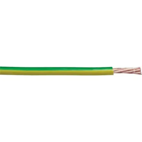 Fil électrique rigide H07VR 10² vert/jaune - Chute de 16m